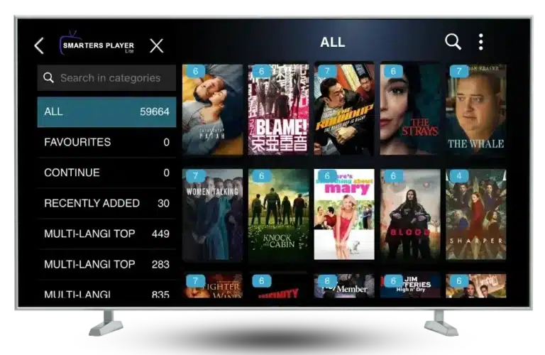 interface iptv france sur smart tv
